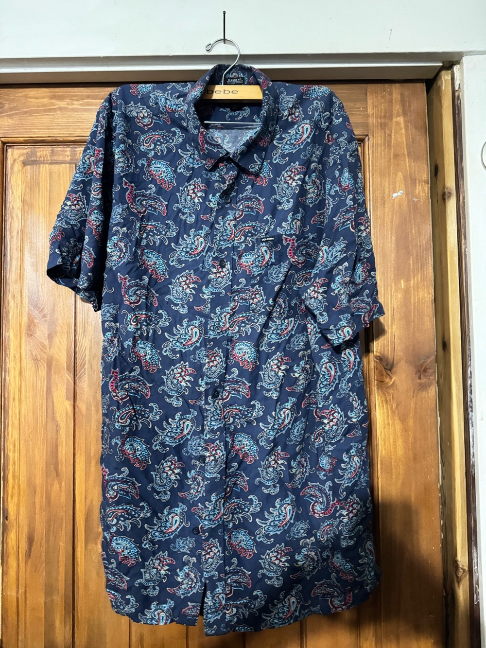 VOLCOM PAISLEY Button-Up Shirt SIZE XL